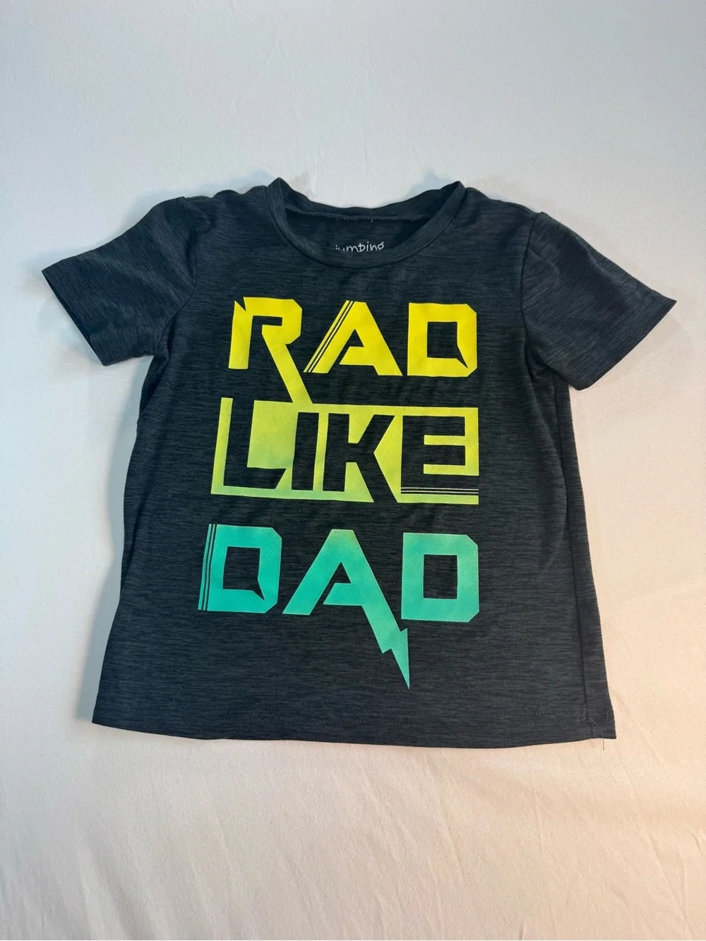 jumping beans Black Tee with Yellow & Teal 